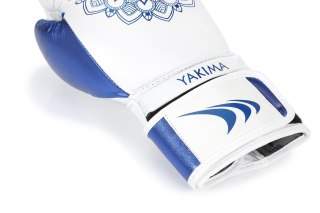 Rękawice kobiece MANDALA WHITE/BLUE 12 oz